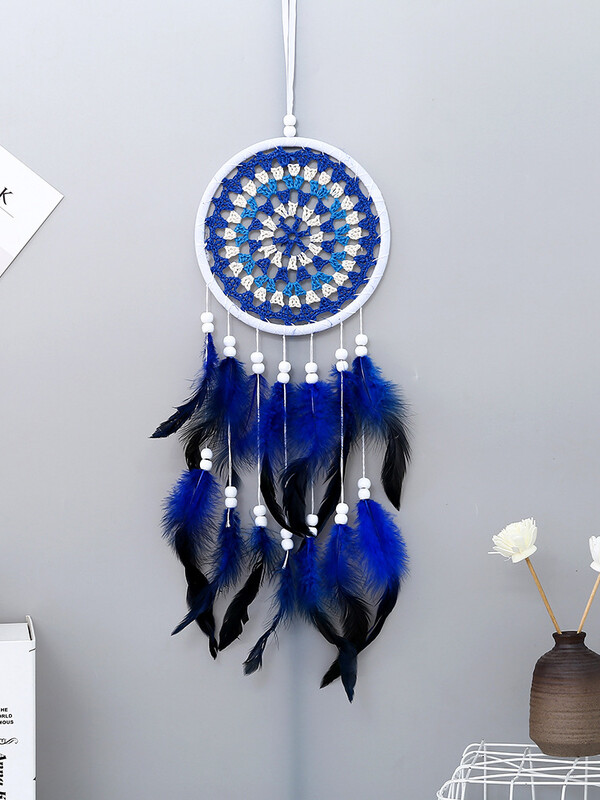 Apărător de vise Ornamente de agățat pentru dormitor, pentru birou, cu pane țesute manual, pandantiv pentru mașină, decor de perete, cadou de aniversare, decorare pentru casă