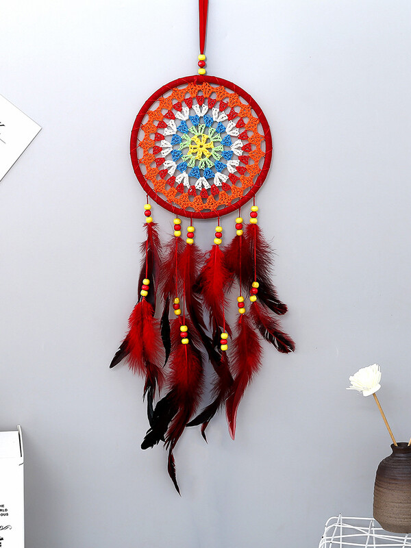 Apărător de vise Ornamente de agățat pentru dormitor, pentru birou, cu pane țesute manual, pandantiv pentru mașină, decor de perete, cadou de aniversare, decorare pentru casă