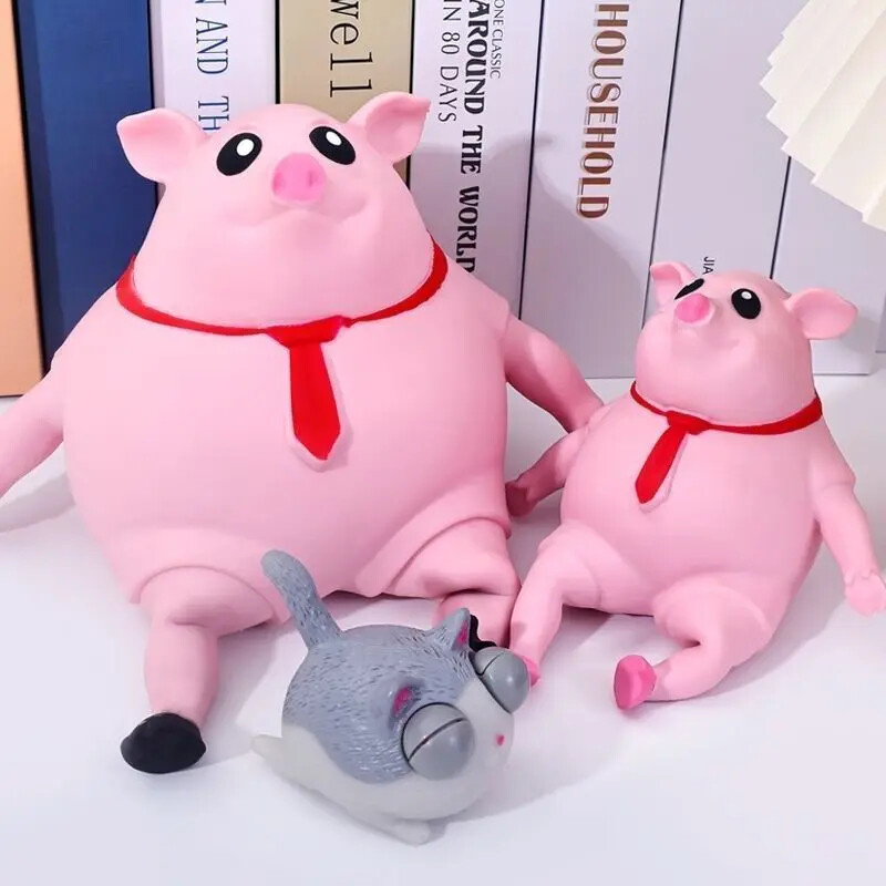 Pink Piggy Decompression Kneading Music Creative Trick Type Tool Release Office Decompression Kneading Toys