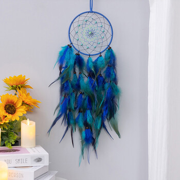 Dream Catcher Κρεμαστό Διακόσμηση Χειροποίητο Πολύχρωμο Φτερό Ανεμοδήγημα Κρεμαστό για Σαλόνι Υπνοδωμάτιο Δώρα Φεστιβάλ γενεθλίων