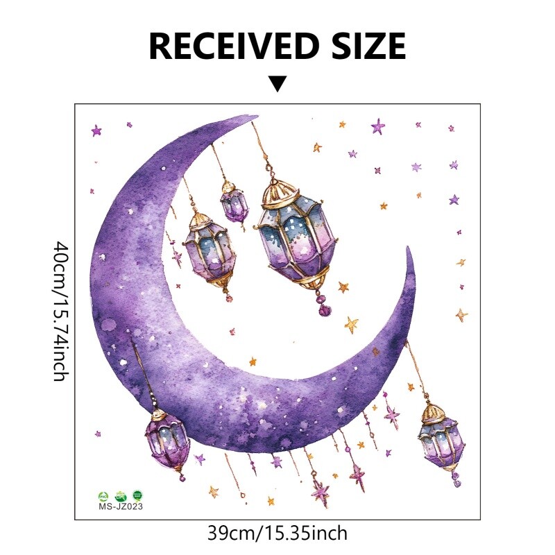 Visator Purple Moon Candelabru Steaua Sticker Perete Decor Sufragerie Usi Birou Ferestre Autocolante Decorative Tapet