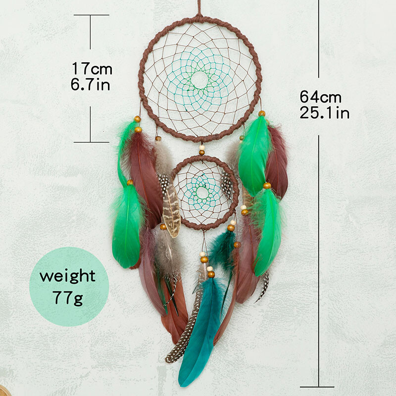 4 culori Vise Pene lucrate manual Clopoței de vânt Pandantive de perete Ornamente de agățat pentru dormitor Cadouri de festival de aniversare Decor pentru acasă