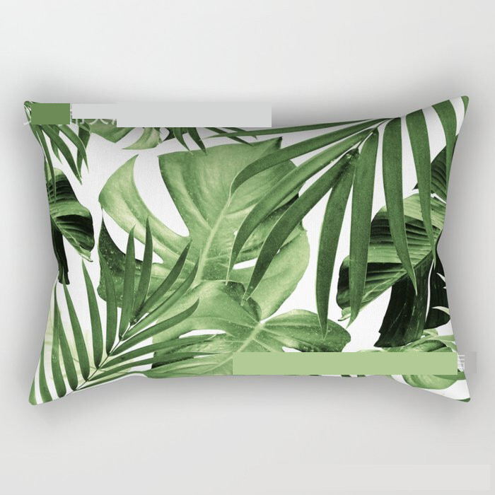 Plante și flori scandinave pernă lombară dreptunghiulară proaspătă, super moale, scurtă, din catifea, suport lombar pentru mașină, canapea, pernă pentru spătar de noapte