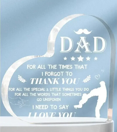 Son Daughter for MomGifts, Dad Mom Birthday Gifts - Ακρυλικό σε σχήμα καρδιάς Το καλύτερο χριστουγεννιάτικο δώρο για την ημέρα του Αγίου Βαλεντίνου