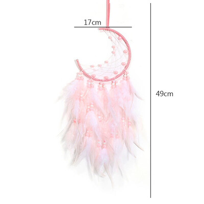 50cm Dream Catcher Wind Chimes Mini Handmade Indian Style Feather Dreamcatcher Κρεμαστό Στολίδι κρεβατοκάμαρας