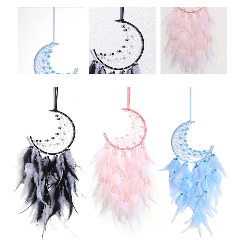 50 cm Dream Catcher Wind Chimes Mini Handmade Stil Indian Pene Dreamcatcher Pandantiv Agățat Dormitor Ornament de Decorare