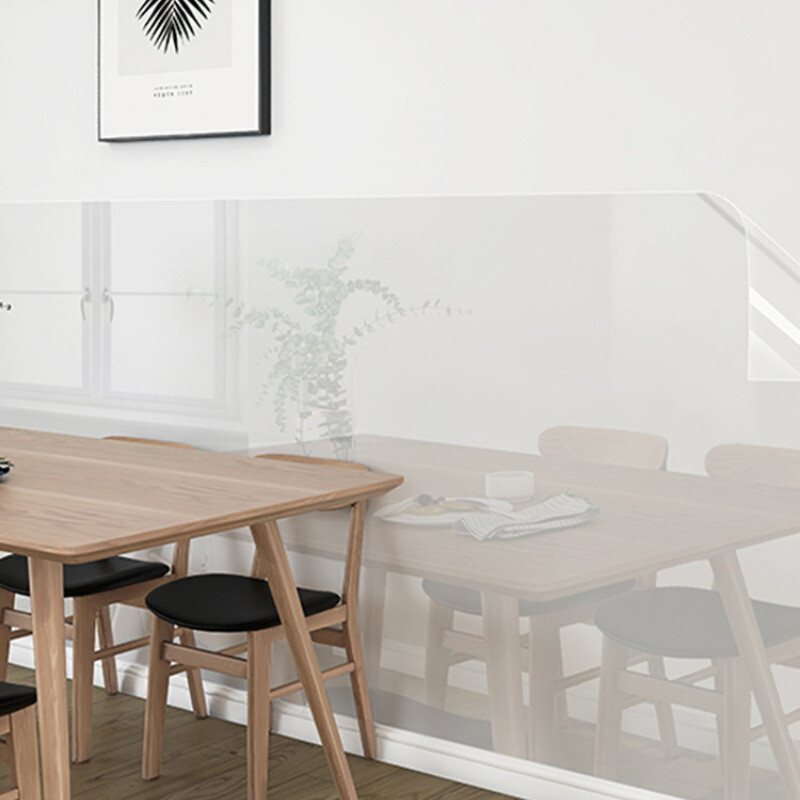 Vopsea electrostatică din latex de 45 cm Film de protecție pentru perete, autocolant transparent, rezistent la ulei, perete alb, autocolante anti-murdare