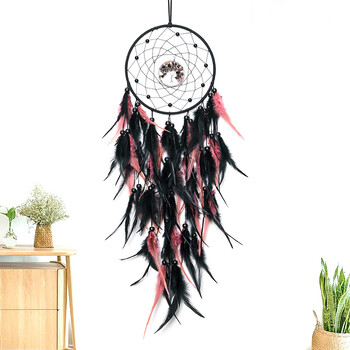 Gothic Dreamcatcher Πολύχρωμο φτερό Wind Chime Κρυστάλλινο Χειροποίητο Σαλόνι Υπνοδωμάτιο Κρεμαστό Στολίδια Κρεμαστό τοίχου Διακόσμηση σπιτιού