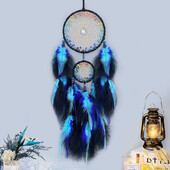 Dream Catcher Κρεμαστά στολίδια σαλονιού κρεβατοκάμαρας Κρυστάλλινα χειροποίητα υφαντά πολύχρωμα φτερά Wind Chime Festival Δώρο Διακόσμηση σπιτιού