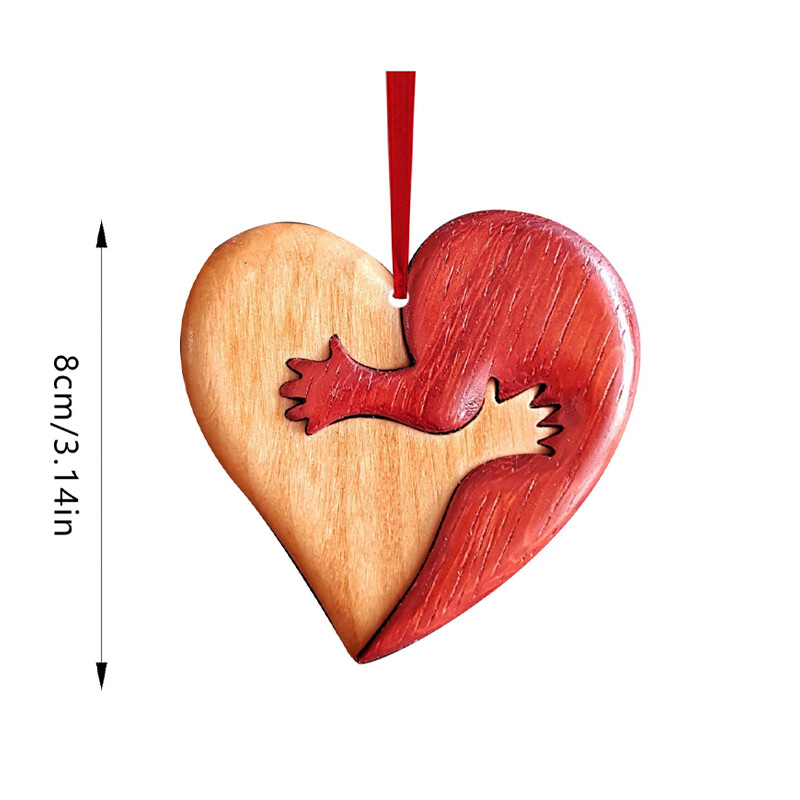 Ziua Îndrăgostiților Pandantiv cu inimă de dragoste Decoratiuni de nuntă Meșteșuguri de dragoste Ornamente de agățat Inimă de dragoste fericită Puzzle din lemn Cele mai bune cadouri
