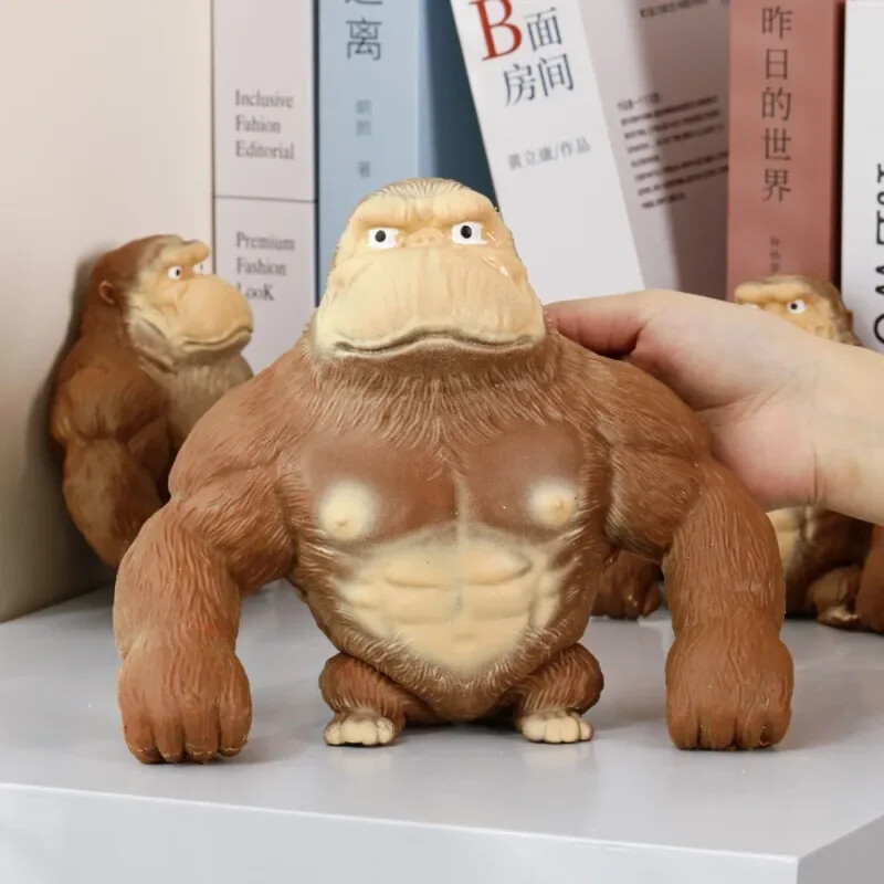 Nisip Squishy Monkey Antistres Cauciuc extensibil Urangutan gigant Indestructibil Elastic Gorilă Papusa Decompresie Maimuță Jucărie
