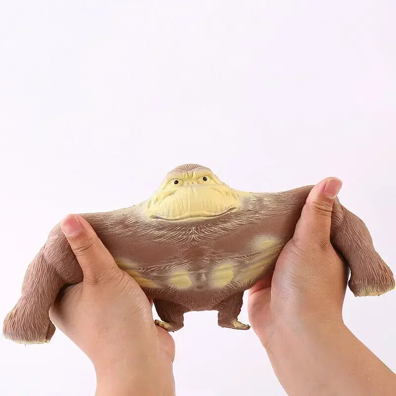 Nisip Squishy Monkey Antistres Cauciuc extensibil Urangutan gigant Indestructibil Elastic Gorilă Papusa Decompresie Maimuță Jucărie