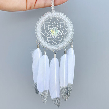 Dream Catcher Χειροποίητα φτερά Wind Chimes Κρεμαστό με καθρέφτη αυτοκινήτου Διακόσμηση φεστιβάλ Δώρα κρεβατοκάμαρας Κρεμαστά στολίδια