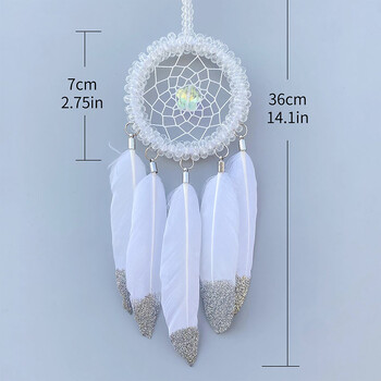 Dream Catcher Χειροποίητα φτερά Wind Chimes Κρεμαστό με καθρέφτη αυτοκινήτου Διακόσμηση φεστιβάλ Δώρα κρεβατοκάμαρας Κρεμαστά στολίδια