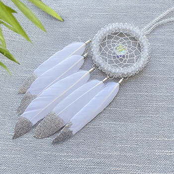 Dream Catcher Χειροποίητα φτερά Wind Chimes Κρεμαστό με καθρέφτη αυτοκινήτου Διακόσμηση φεστιβάλ Δώρα κρεβατοκάμαρας Κρεμαστά στολίδια