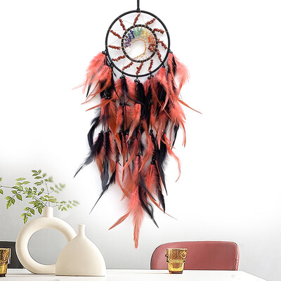 Dream Catcher Tree Of Life Κρυστάλλινα χειροποίητα φτερά Wind Chimes Κρεμάστρες τοίχου για κρεβατοκάμαρα Δημιουργικά δώρα για φεστιβάλ γενεθλίων
