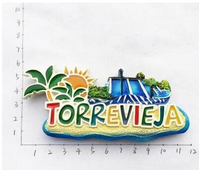 3D Испания Туристически сувенир Benidorm Torrevieja Магнити за хладилник Декоративен магнит за хладилник Домашен декор