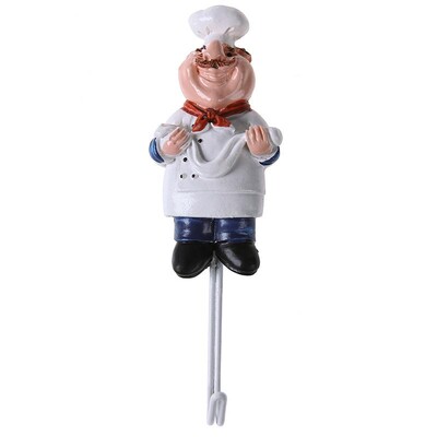 Cartoon Chef Hook Αξεσουάρ κουζίνας Αυτοκόλλητοι γάντζοι αποθήκευσης Κρεμάστρα τοίχου Βάση κλειδιών Αδιάβροχοι γάντζοι για κουζίνα μπάνιου