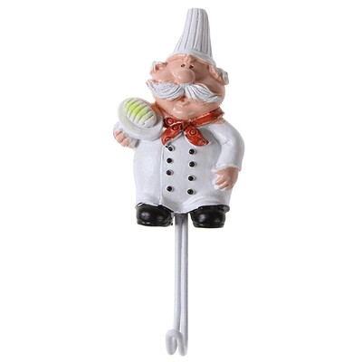 Cartoon Chef Hook Αξεσουάρ κουζίνας Αυτοκόλλητοι γάντζοι αποθήκευσης Κρεμάστρα τοίχου Βάση κλειδιών Αδιάβροχοι γάντζοι για κουζίνα μπάνιου