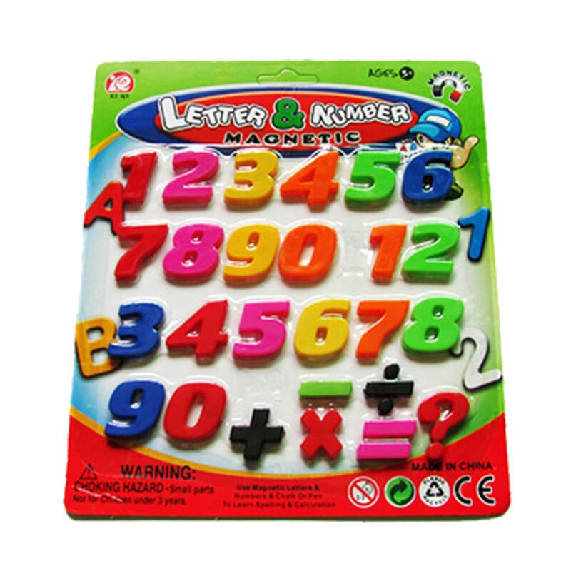 Magneți pentru frigider cu numere Magnet pentru frigider cu alfabet Litere magnetice și jucării cu cifre (tip litere majuscule + tip cifre)