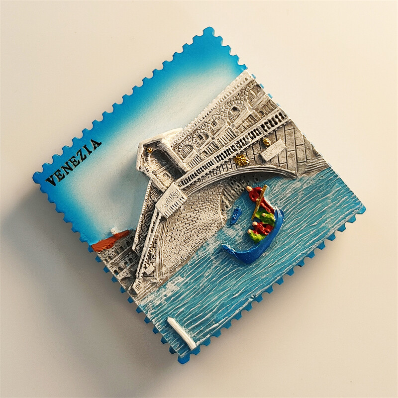 Europa，Italia，Veneția，Stereoscopic 3D，Suveniruri turistice，Pictură pe rășină，Decor acasă，Magneți de frigider ﻿