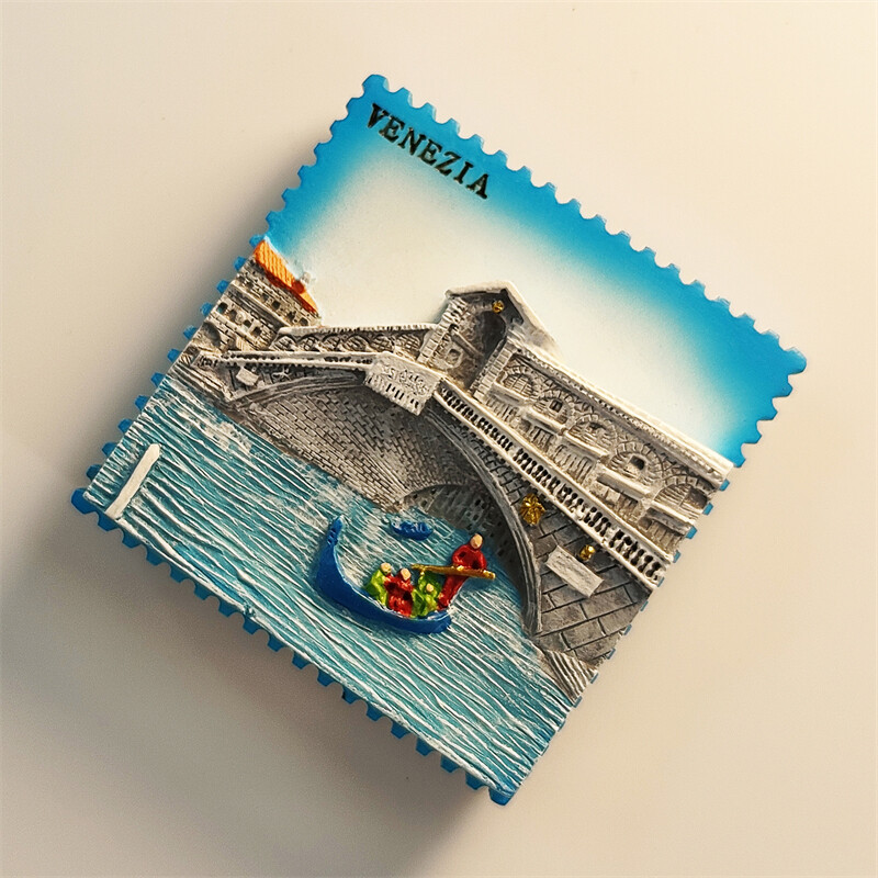 Europa，Italia，Veneția，Stereoscopic 3D，Suveniruri turistice，Pictură pe rășină，Decor acasă，Magneți de frigider ﻿