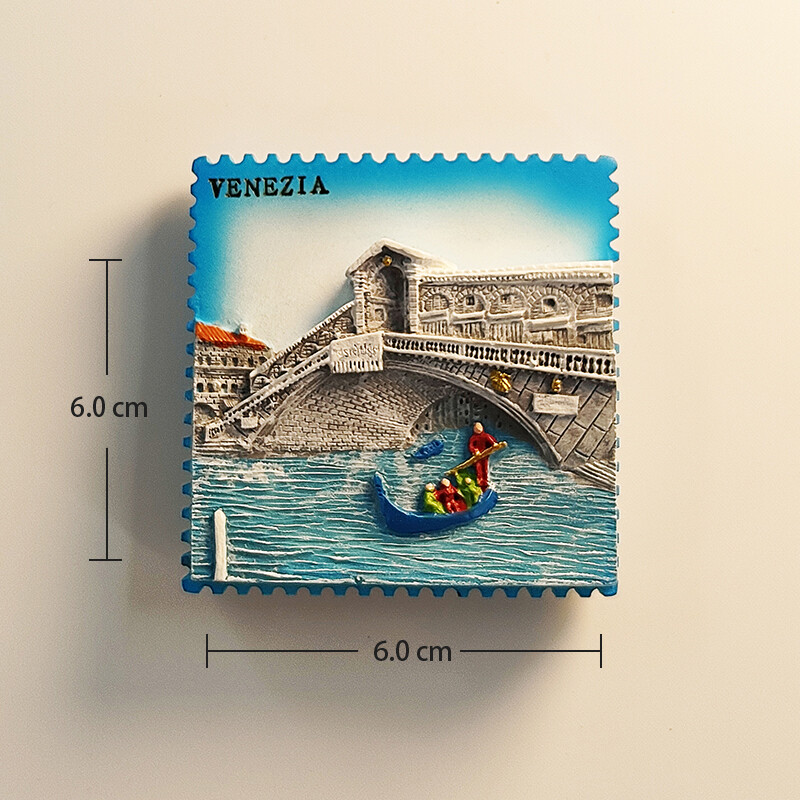 Europa，Italia，Veneția，Stereoscopic 3D，Suveniruri turistice，Pictură pe rășină，Decor acasă，Magneți de frigider ﻿