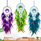 Dream Catcher Κρεμαστά στολίδια σαλονιού Κρυστάλλινο δέντρο της ζωής Χειροποίητα υφαντά Wind Chimes Δώρα γενεθλίων για φεστιβάλ Διακοσμήσεις σπιτιού
