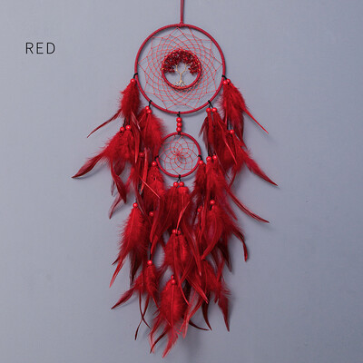 Dream Catcher Κρεμαστά στολίδια σαλονιού Κρυστάλλινο δέντρο της ζωής Χειροποίητα υφαντά Wind Chimes Δώρα γενεθλίων για φεστιβάλ Διακοσμήσεις σπιτιού