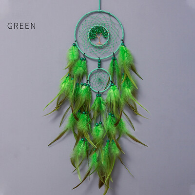Dream Catcher Κρεμαστά στολίδια σαλονιού Κρυστάλλινο δέντρο της ζωής Χειροποίητα υφαντά Wind Chimes Δώρα γενεθλίων για φεστιβάλ Διακοσμήσεις σπιτιού