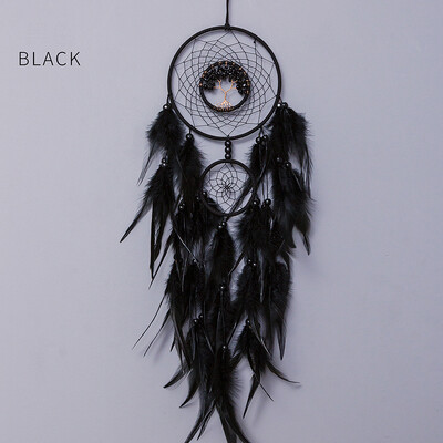 Dream Catcher Κρεμαστά στολίδια σαλονιού Κρυστάλλινο δέντρο της ζωής Χειροποίητα υφαντά Wind Chimes Δώρα γενεθλίων για φεστιβάλ Διακοσμήσεις σπιτιού