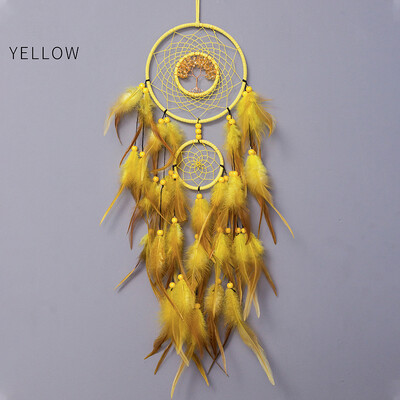 Dream Catcher Κρεμαστά στολίδια σαλονιού Κρυστάλλινο δέντρο της ζωής Χειροποίητα υφαντά Wind Chimes Δώρα γενεθλίων για φεστιβάλ Διακοσμήσεις σπιτιού