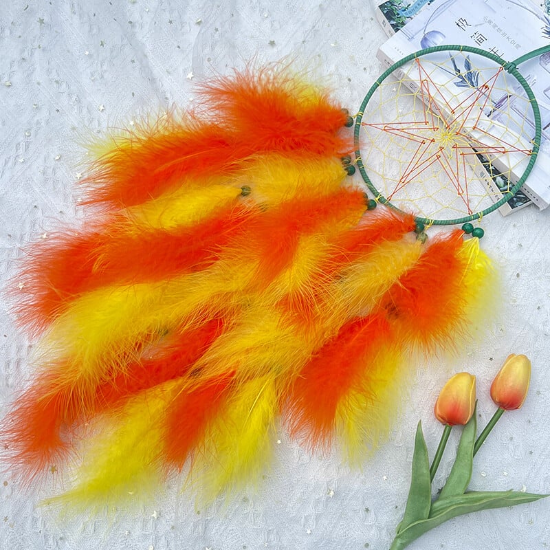 Atrapator de vise, clopoței de vânt cu pene colorate, lucrate manual, sufragerie, ornamente suspendate, pandantiv de perete, cadouri de festival, decor acasă
