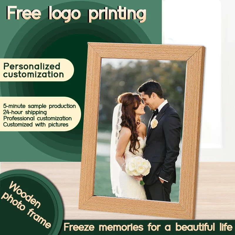 Tasuta kohandatud fotode printimine ja raam, tipptasemel täispuidust raami tootmine, kohandatud kingitus sõpradele, perefotode grupp