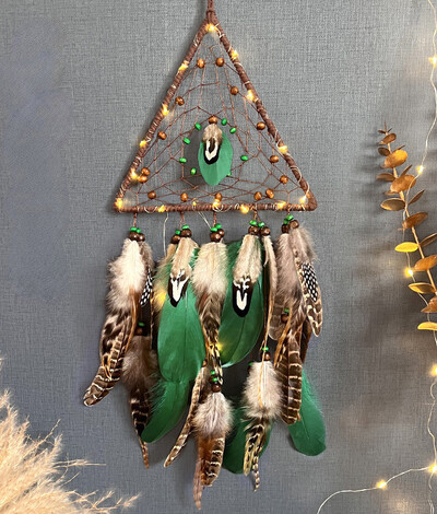 Triangle Dream Catcher Wind Chime Κρεμαστή διακόσμηση Νέα χειροτεχνία Δημιουργική διακόσμηση σαλονιού Δώρο κρεβατοκάμαρας Wind Chime