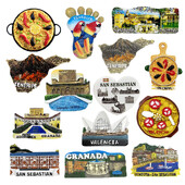 Ευρώπη Ισπανία Tenerife Valencia San Sebastian Magnetic Refrigerator Collection Αυτοκόλλητα Μαγνήτες Ψυγείου