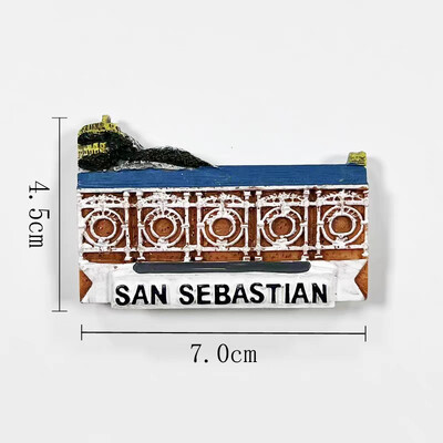 Ευρώπη Ισπανία Tenerife Valencia San Sebastian Magnetic Refrigerator Collection Αυτοκόλλητα Μαγνήτες Ψυγείου