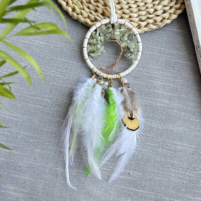 Dream Catcher Χειροποίητα φτερά Wind Chimes Δέντρο της ζωής Κρυστάλλινο πέτρινο αυτοκίνητο Κρεμαστό κρεβατοκάμαρα Κρεμαστά Στολίδια Δώρα Φεστιβάλ