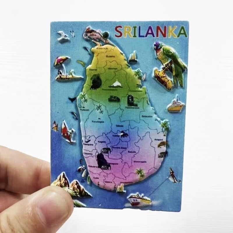 Asia Sri Lanka Rășină 3D Magneți Frigider Suvenir Turism Autocolant Frigider Artizanat Decorare Cadou