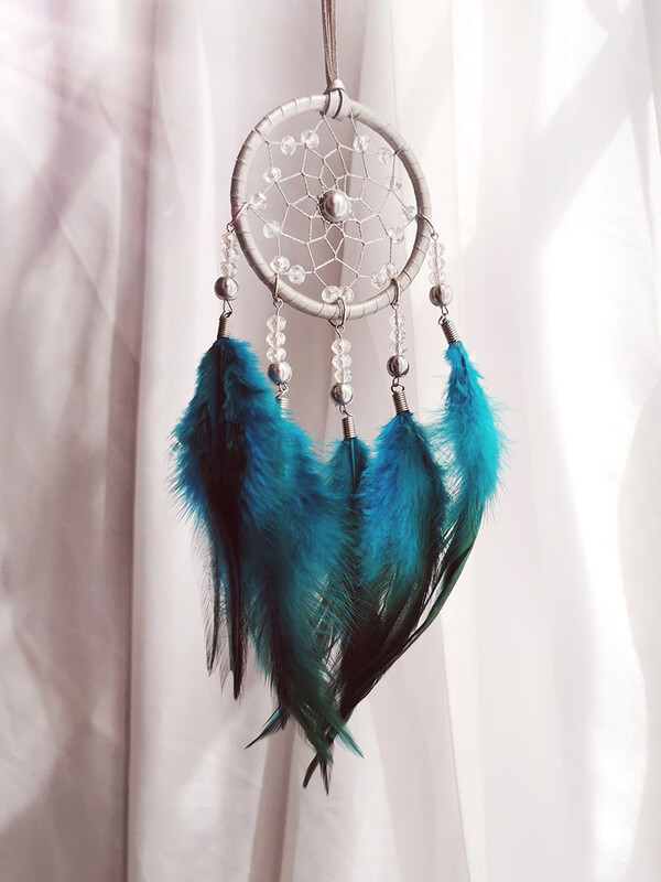 Pandantiv creativ pentru mașină țesut manual Captorul de vise Pene Clopoțel de vânt Cadou de Ziua Îndrăgostiților Ornamente pentru agățat pentru dormitor Decorare pentru casă
