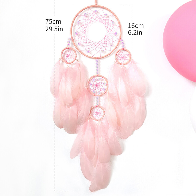 Atrapator de vise, clopoțel de vânt țesut manual, decorațiuni pentru sufragerie, ornamente pentru agățat pe perete, pentru ziua de naștere, cadouri de sărbători, accesoriu pentru casă