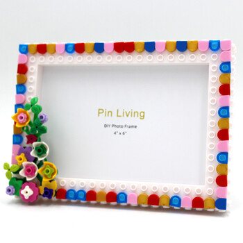 Κορνίζα φωτογραφιών Pinliving 1PC Flower Graden, Simple Color Block DIY κορνίζα για διακόσμηση σπιτιού, δώρο οικογενειακής δραστηριότητας