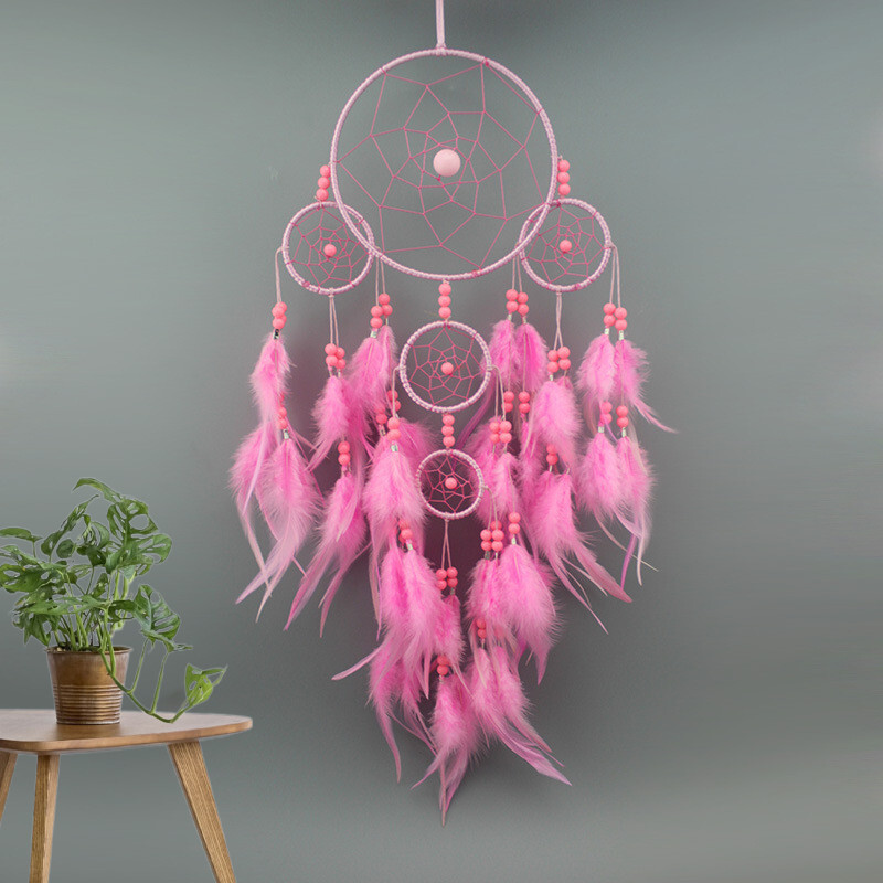 Captorul de vise violet Agățat pe perete Decor pentru casă Captorul de vise mare Interior Living Art Decorare estetică Accesorii pentru dormitor