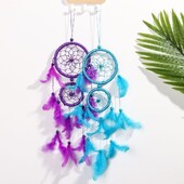 Νέο Dream Catcher Διακόσμηση Δωματίου με φτερά ύφανση που αγγίζει τη γωνία των ονείρων Dreamcatcher Wind Chimes Ινδικό στυλ Θρησκευτική μασκότ