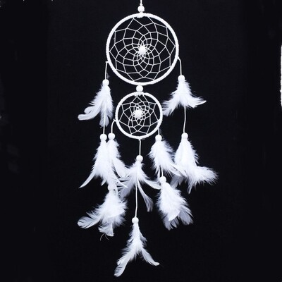 Νέο Dream Catcher Διακόσμηση Δωματίου με φτερά ύφανση που αγγίζει τη γωνία των ονείρων Dreamcatcher Wind Chimes Ινδικό στυλ Θρησκευτική μασκότ