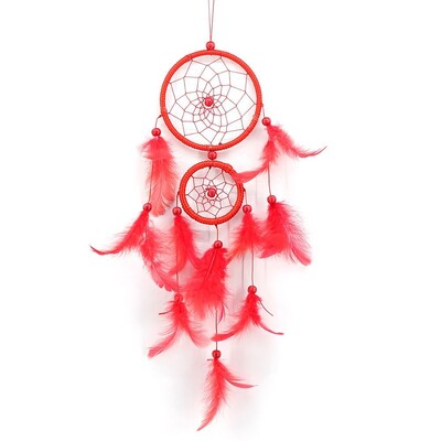 Νέο Dream Catcher Διακόσμηση Δωματίου με φτερά ύφανση που αγγίζει τη γωνία των ονείρων Dreamcatcher Wind Chimes Ινδικό στυλ Θρησκευτική μασκότ
