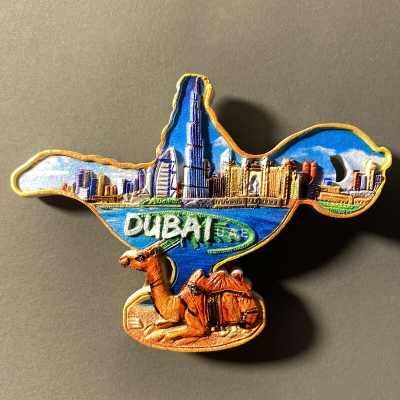 Asia Emiratele Arabe Unite Dubai Suveniruri turistice Magneti pentru frigider Articole de decorare Artizanat Colectie de frigidere magnetice