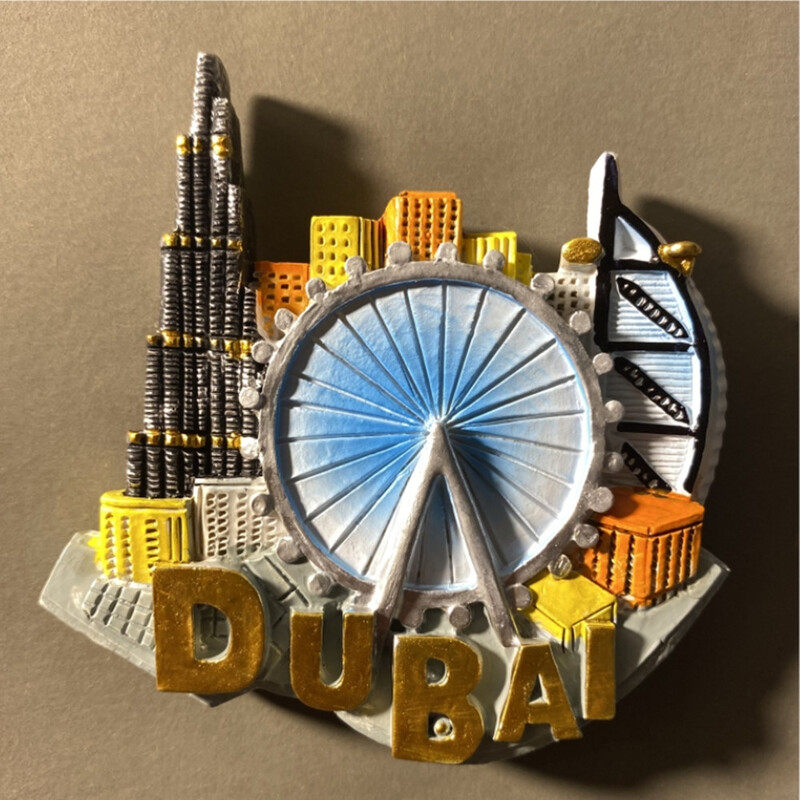 Asia Emiratele Arabe Unite Dubai Suveniruri turistice Magneti pentru frigider Articole de decorare Artizanat Colectie de frigidere magnetice