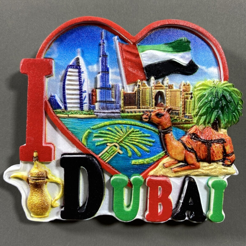 Asia Emiratele Arabe Unite Dubai Suveniruri turistice Magneti pentru frigider Articole de decorare Artizanat Colectie de frigidere magnetice