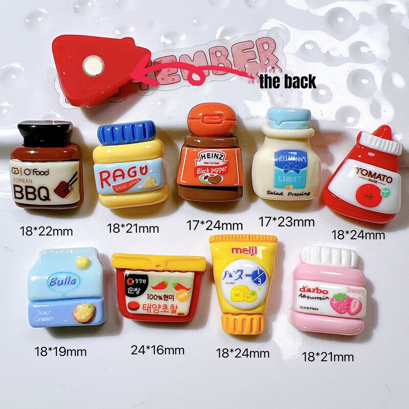 Magneți de frigider 9 buc, magneți de frigider pentru alimente cu desene animate Kawaii, magneți decorativi drăguți dulap cu dulap cu magneti de frigider personalizat